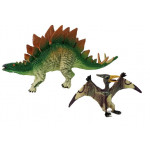 Sada figúrok dinosaurov - Stegosaurus, Pteranodon